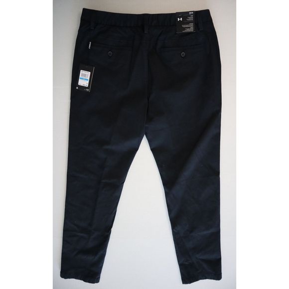 Under Armour 1370081 001 Men's Sz 36 x 32 Black Chino Tapered Leg Pants - Picture 3 of 13